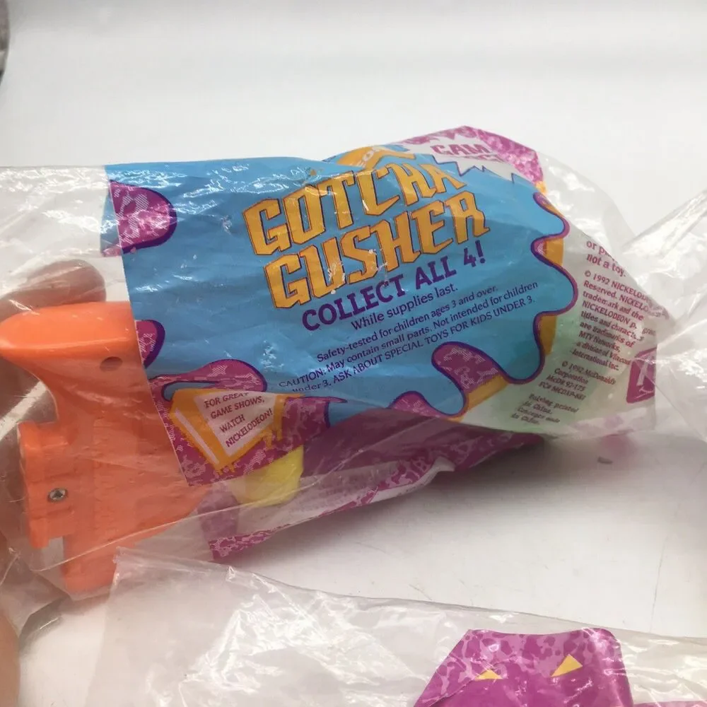 Vtg 1992 Nickelodeon Game Gadgets McDonalds Happy Meal Toys Lot 4 Slime Mike